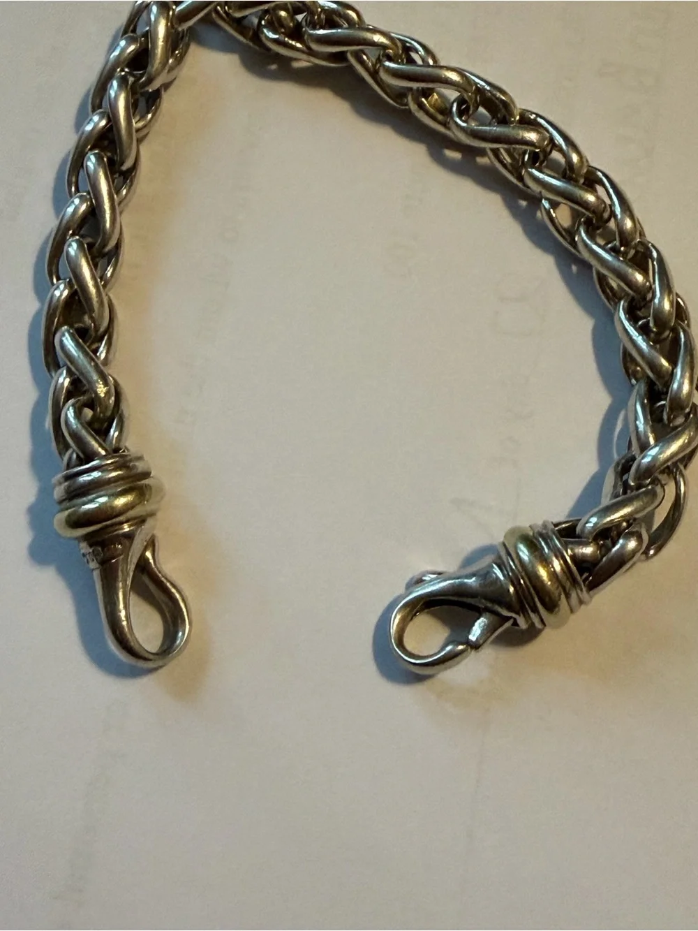 David Yurman Sterling Silver Braided Cable with 14k gold Bracelet - Silver